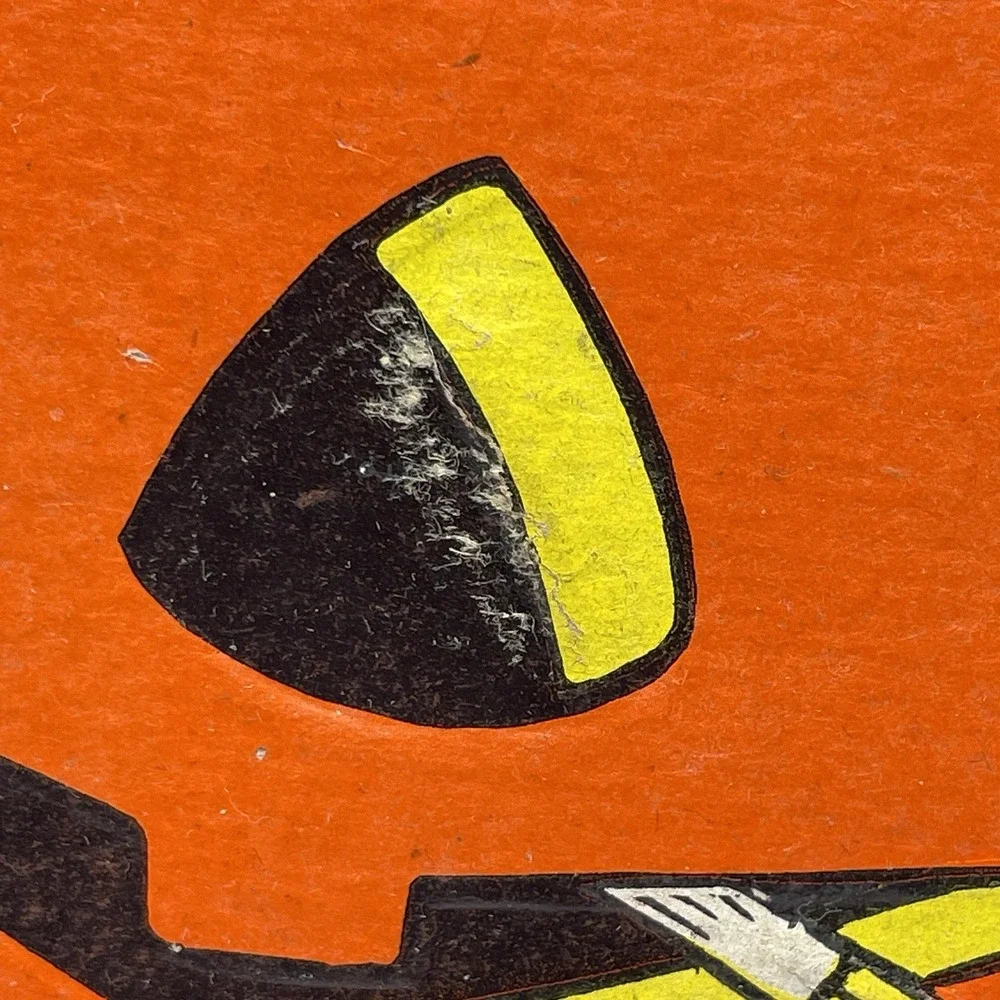 Vintage‎ 1940s H E Luhrs Die Cut Jack O Lantern Halloween Pumpkin Decoration